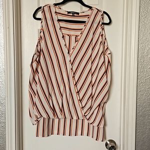 Criss-cross Sleeveless Blouse